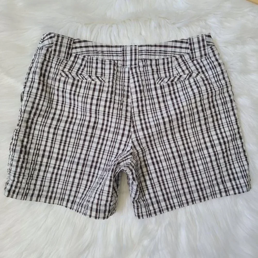 Merona Brown Tan Beige Plaid Casual Shorts,SZ 6